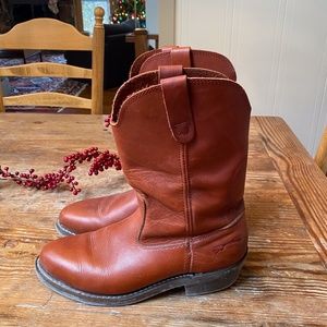 Vintage Men's Cowboy Boots Chestnut Color Size 9